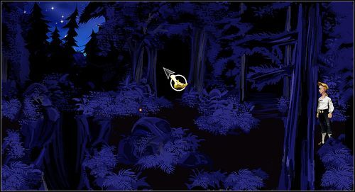 Wchodzimy do lasu [M1: 4 Wejście do lasu] idziemy ścieżką na środku - Cz. I - Trzy próby (Opanowanie fechtunku - 2) | Opis przejścia - The Secret of Monkey Island - poradnik do gry