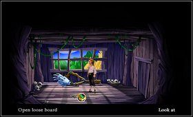 W więzieniu podnosimy notatkę (memo), czaskę (skull) i otwieramy poluzowaną deskę (loose board) - Cz. III - Pod małpią wyspą (1) | Opis przejścia The Secret of Monkey Island - The Secret of Monkey Island - poradnik do gry