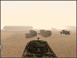 Skorzystaj z karabinu maszynowego zamontowanego na czołgu, by wysadzić wszystkie zbiorniki w powietrze - Whisky Bar cd. | Operation Nomad | Hidden and Dangerous 2 - Hidden and Dangerous 2 - poradnik do gry