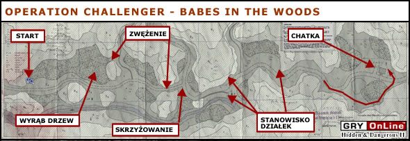 Przede wszystkim należy przebić się przez spory obszar, chroniony przez wrogie jednostki - Babes in the Wood | Operation Challenger | Hidden and Dangerous 2 - Hidden and Dangerous 2 - poradnik do gry