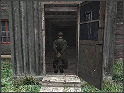 Gdy ten będzie wychodził, strzel mu (karabinem którego słychać, bez tłumika) nad głową - Babes in the Wood cd. | Operation Challenger | Hidden and Dangerous 2 - Hidden and Dangerous 2 - poradnik do gry