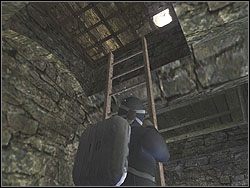 Wyjdź z nim również na teren schodów, wyrzuć sprzęt płetwonurka i ruszaj schodami do drabinki - Lighthouse | Operation Overlord | Hidden and Dangerous 2 - Hidden and Dangerous 2 - poradnik do gry
