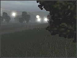 Podejdź z powrotem pod lasek i trzymając się linii drzew, na kuckach biegnij przed siebie (droga wskazana na mapie) - Billable Entry cd. | Operation Liberator | Hidden and Dangerous 2 - Hidden and Dangerous 2 - poradnik do gry