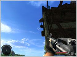 Wejdź na kawałek suchego lądu i odstrzel łańcuchy przytrzymujące ponton - Misja 02 - Carrier w Far Cry - Far Cry - poradnik do gry