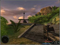 Przejdź kilka kroków przed siebie, aż dojdziesz do helikoptera - Misja 07 - Bunker | Far Cry - Far Cry - poradnik do gry