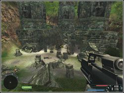 Na miejscu zastaniesz obóz wroga, w którym znajdziesz kilku przeciwników - Misja 15 - Catacombs | Far Cry - Far Cry - poradnik do gry