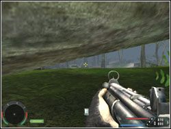 Teraz ustaw się za konarem po lewej - Misja 16 - River | Far Cry - Far Cry - poradnik do gry