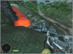 W końcu dotrzesz do skałek, po których zeskocz na dół - Misja 19 - Dam | Far Cry - Far Cry - poradnik do gry