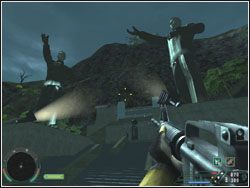 Wejdź po schodach i kieruj się do wejścia, zabijając po drodze wrogich najemników - Misja 19 - Dam | Far Cry - Far Cry - poradnik do gry