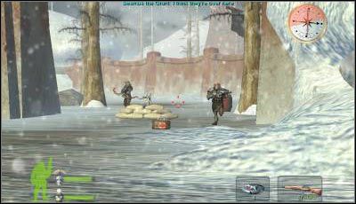 Biegnij w prawo a konkretnie w stronę domów, które przed chwilą wysadziłeś - Poradnik do gry - Misja 1 cz.1 | Armed & Dangerous - Armed & Dangerous - poradnik do gry