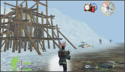 Kawałek dalej wpadniesz na kolejne baraki - Misja 3 cz.3 | Armed & Dangerous - Armed & Dangerous - poradnik do gry