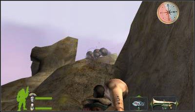 Jeżeli chcesz sobie poprawić nastrój i jednocześnie wyżyć na przeciwnikach to możesz strzelić w stronę okolicznych głazów - Misja 5 cz.2 | Armed & Dangerous - Armed & Dangerous - poradnik do gry