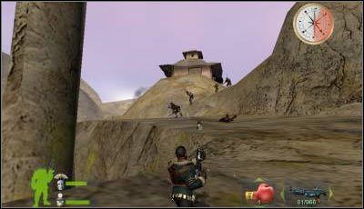 Kieruj się jedyną możliwą ścieżką eliminując przy tym stojących po drugiej stronie przepaści wrogów - Misja 5 cz.3 | Armed & Dangerous - Armed & Dangerous - poradnik do gry