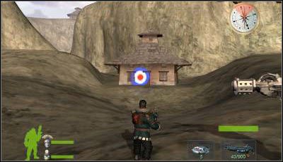 Obróć się w lewo i załatw drugi dom z celownikiem (screen) - Misja 6 cz.1 | Armed & Dangerous - Armed & Dangerous - poradnik do gry