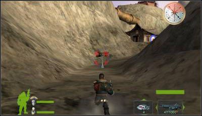 Teraz musisz wykonać trzy nowe czynności: pozbyć się syren alarmowych (screen), wysadzić kolejny oznaczony dom i zniszczyć baraki na górze - Misja 6 cz.2 | Armed & Dangerous - Armed & Dangerous - poradnik do gry