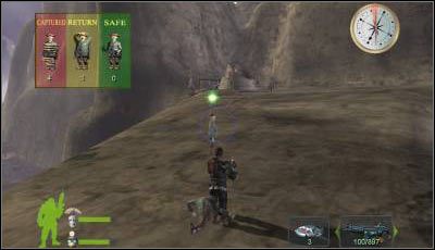 Jeżeli chcesz możesz podejść do wycelowanego na północ działa i w ten sposób pozbyć się widocznej w oddali wieży rakietowej - Misja 7 cz.1 | Armed & Dangerous - Armed & Dangerous - poradnik do gry