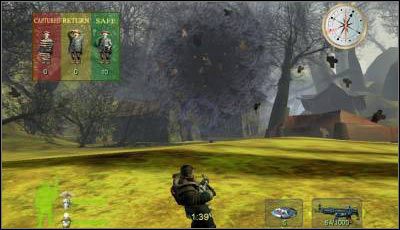 Dopiero gdy zacznie się robić naprawdę gorąco podbiegnij kawałek do przodu i uaktywnij Black Hole - Misja 14 cz.2 | Armed & Dangerous - Armed & Dangerous - poradnik do gry