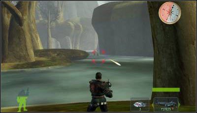 Kieruj się w stronę wody (omiń lewy CKM) a następnie w prawo - Misja 15 cz.1 | Armed & Dangerous - Armed & Dangerous - poradnik do gry