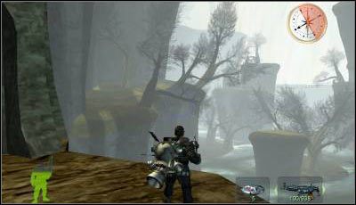 Po dotarciu do ukazanego na screenie miejsca zniszcz okoliczne budynki (wyrzutnia rakiet - Misja 15 cz.2 | Armed & Dangerous - Armed & Dangerous - poradnik do gry