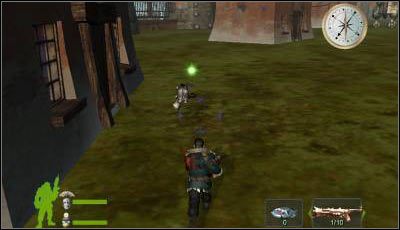 Przy jednym z domów po lewej znajdziesz jetpack - Misja 20 cz.2 | Armed & Dangerous - Armed & Dangerous - poradnik do gry