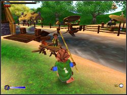 Podejdź do Sandymana stojącego w pobliżu mostu i porozmawiaj z nim - 01 - An Unexpected Party cz.1 | The Hobbit - The Hobbit - poradnik do gry