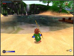 Wyjdź na zewnątrz i idź w stronę jeziora, gdzie czeka cię trochę skakania - 01 - An Unexpected Party cz.1 | The Hobbit - The Hobbit - poradnik do gry