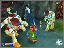 Czeka cię walka z grupką Goblinów, po której skieruj się w stronę otworu w skale - 04 - Over Hill and Under Hill cz.2 | The Hobbit - The Hobbit - poradnik do gry