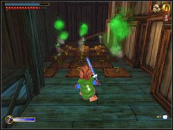 Przeskocz skrzynie i prześlizgnij się między zielonymi obłokami, nie zważając na zielone diamenty - 08 - A Warm Welcome | The Hobbit - The Hobbit - poradnik do gry