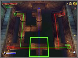 Na tym screenie opisane jest, jak ustawiać drogi i chodniki i wreszcie rozwiązać łamigłówkę - 08 - A Warm Welcome | The Hobbit - The Hobbit - poradnik do gry