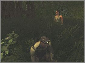 Tędy przejdziesz koło pozostałości budynku (ze świecącą lampą) i dalej w okolicę samochodu - Kundang - część 1 | Indonesia | Tom Clancys Splinter Cell Pandora Tomorrow - Tom Clancys Splinter Cell: Pandora Tomorrow - poradniki