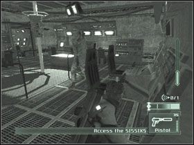 Przejdź teraz trzymając się prawej strony sali do pomieszczenia z komputerem - Komodo - część 3 | Indonesia | Tom Clancys Splinter Cell Pandora Tomorrow - Tom Clancys Splinter Cell: Pandora Tomorrow - poradniki