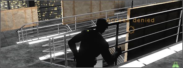 Gdy już będziesz na miejscu, możesz udać się na dolną cześć pomieszczenia i tam w zaciszu zająć się urządzeniem, lub wyjść na jej górną strefę - Museum | Mapy | Tom Clancys Splinter Cell Pandora Tomorrow - Tom Clancys Splinter Cell: Pandora Tomorrow - poradniki