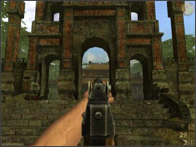 Kieruj się w prawo a konkretnie do widocznej na screenie konstrukcji - Operation Pandoras Box cz.2 | Vietcong Fist Alpha - Vietcong: Fist Alpha - poradnik do gry