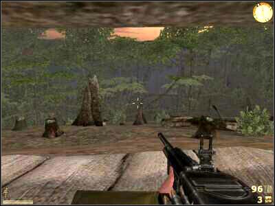 Na koniec zostaw sobie dwie bronie: karabiny, z którym przyszedłeś na wartę oraz M60 - Nui Pek Under Attack cz.1 | Vietcong Fist Alpha - Vietcong: Fist Alpha - poradnik do gry