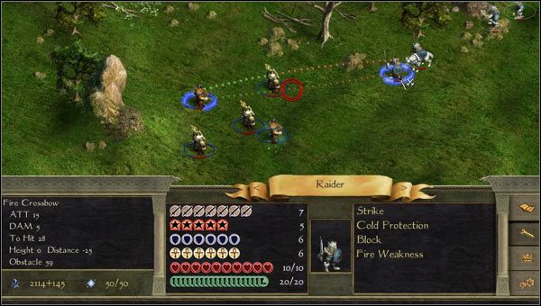 Część jednostek posiada umiejętność miotania pocisków (np - Walka w Age of Wonders II Tron Czarnoksiężnika - Age of Wonders II: Tron Czarnoksiężnika - poradnik do gry