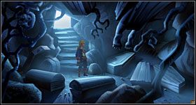 Będąc na wyspie Scabb idź na cmentarz i przy pomocy zabranego z komisu Stana kllucza otwórz drugą na prawo od wejścia kryptę - [Część 2 - Four Map Pieces] - cz. 2 - Monkey Island 2: LeChucks Revenge - poradnik do gry