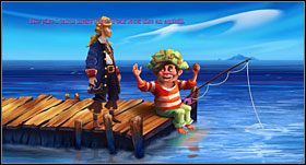 Na nabrzeżu, na pomoście siedzi sobie wędkarz - [Część 2 - Four Map Pieces] - cz. 2 - Monkey Island 2: LeChucks Revenge - poradnik do gry
