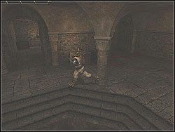 Przejdź korytarzem do mniejszej sali z czterema mnichami - [Misja 3] The Catacombs | Knights of the Temple Infernal Crusade - Knights of the Temple: Infernal Crusade - poradnik do gry