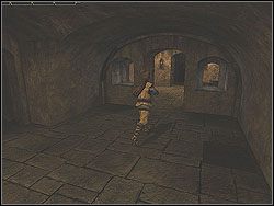 Po skończonej walce skorzystaj z otwartego przejścia, by dostać się przez kilka pustych pomieszczeń do schodów prowadzących do następnego poziomu - [Misja 4] The Correctional Facility of Belmont - Knights of the Temple: Infernal Crusade - poradnik do gry