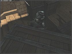 Po schodach z prawej dostaniesz się do przejścia zablokowanego przez skrzynię - rozwal je za pomocą miecza - [Misja 8] Acre - The Ancien City | Knights of the Temple Infernal Crusade - Knights of the Temple: Infernal Crusade - poradnik do gry