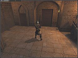 Ruszaj dalej trasą biegnącą dookoła dziedzińca, by po schodkach przejść niżej, w okolicę domostw - [Misja 14] The Holy City of Jerusalem | Knights of the Temple Infernal Crusade - Knights of the Temple: Infernal Crusade - poradnik do gry