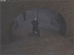 Ruszaj na wąski plac, gdzie spotkasz kilku wojowników i dalej jedyną możliwą trasą, wąskimi korytarzami, aż do łukowego przejścia - [Misja 15] On Top of Jerusalem | Knights of the Temple Infernal Crusade - Knights of the Temple: Infernal Crusade - poradnik do gry