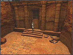 Ten na dole wraz z wojownikiem nie stanowi większego zagrożenia - [Misja 17] Petra - The Lost City | Knights of the Temple Infernal Crusade - Knights of the Temple: Infernal Crusade - poradnik do gry