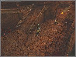 Za nimi natkniesz się na posąg zapisu stanu gry - [Misja 20] This is Hell | Knights of the Temple Infernal Crusade - Knights of the Temple: Infernal Crusade - poradnik do gry