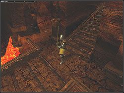 Ruszaj po schodach w dół, w stronę podwójnych wrót - [Misja 21] On the Edge of Abyss | Knights of the Temple Infernal Crusade - Knights of the Temple: Infernal Crusade - poradnik do gry