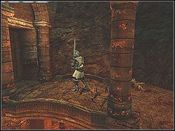 Wąskim przejściem, pełnym pilnujących tej trasy stworów, przedostaniesz się pod kolejne wielkie wrota - [Misja 21] On the Edge of Abyss | Knights of the Temple Infernal Crusade - Knights of the Temple: Infernal Crusade - poradnik do gry