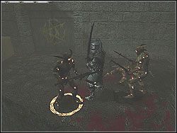 Gdy zabijesz wszystkie potwory w okolicy, znak zniknie, umożliwiając przejście do kolejnego poziomu - [Misja 26] Belmont Possessed | Knights of the Temple Infernal Crusade - Knights of the Temple: Infernal Crusade - poradnik do gry