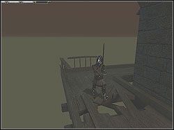 Skorzystaj z drewnianych schodów i przejdź kładkę aż do wnętrza budynku - [Misja 27] The End is Near | Knights of the Temple Infernal Crusade - Knights of the Temple: Infernal Crusade - poradnik do gry