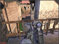 Ruszaj dalej do pomieszczenia i przez nie na balkon - Proud Flag - Opis (1) - Misja 5 - Tom Clancys Rainbow Six 3: Athena Sword - poradnik do gry