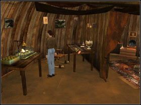 W środku zabrałam ze stołu książkę (w sumie to tylko dwie strony i okładka) oraz kawałki drewna (pieces of wood ) - Koczowisko Adama | Podróż Do Wnętrza Ziemi - Podróż Do Wnętrza Ziemi - poradnik do gry